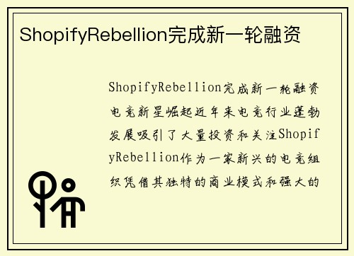 ShopifyRebellion完成新一轮融资